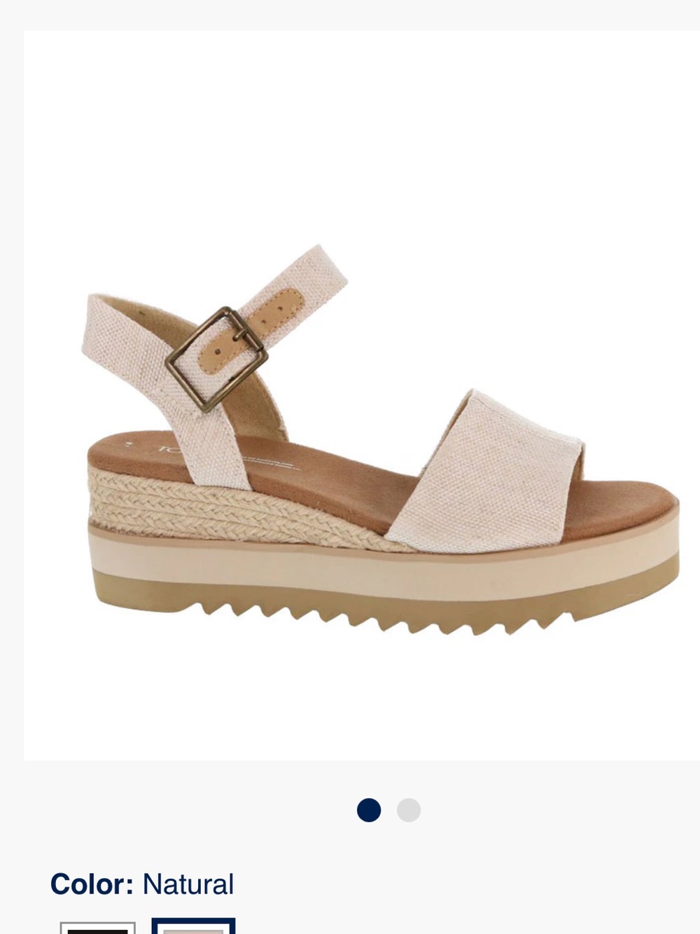 Natural Espadrille Platform Sandal - Women